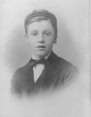 Harry Brennan as a schoolboy