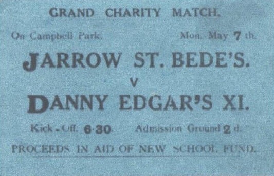 Ticket for St Bede's versus Danny Edgar's XI