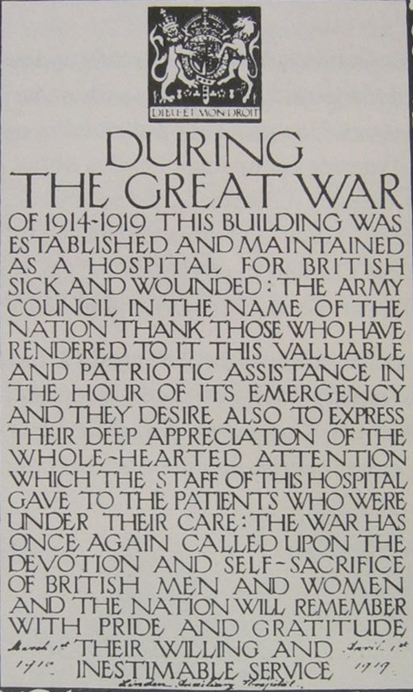 Linden Hall certificate