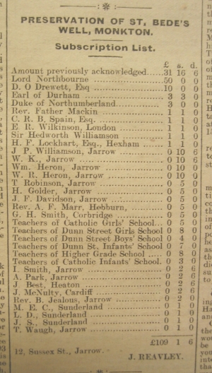 St. Bede's Well appeal