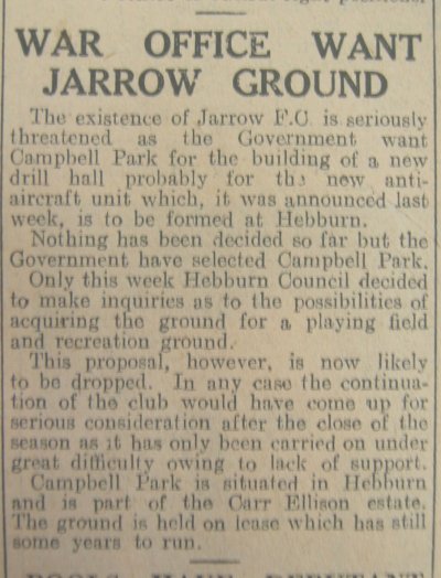 Campbell Park requisition 1939