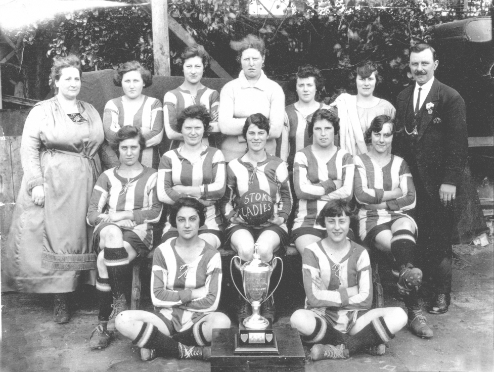 Stoke Ladies FC with ELFA cup